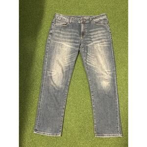 IZOD Men's Comfort Stretch Straight Fit Jeans Blue Size 34x30 Denim